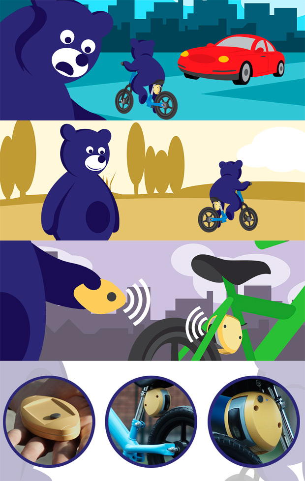 MiniBrake: Un freno con control remoto para las bicicletas de los más pequeños