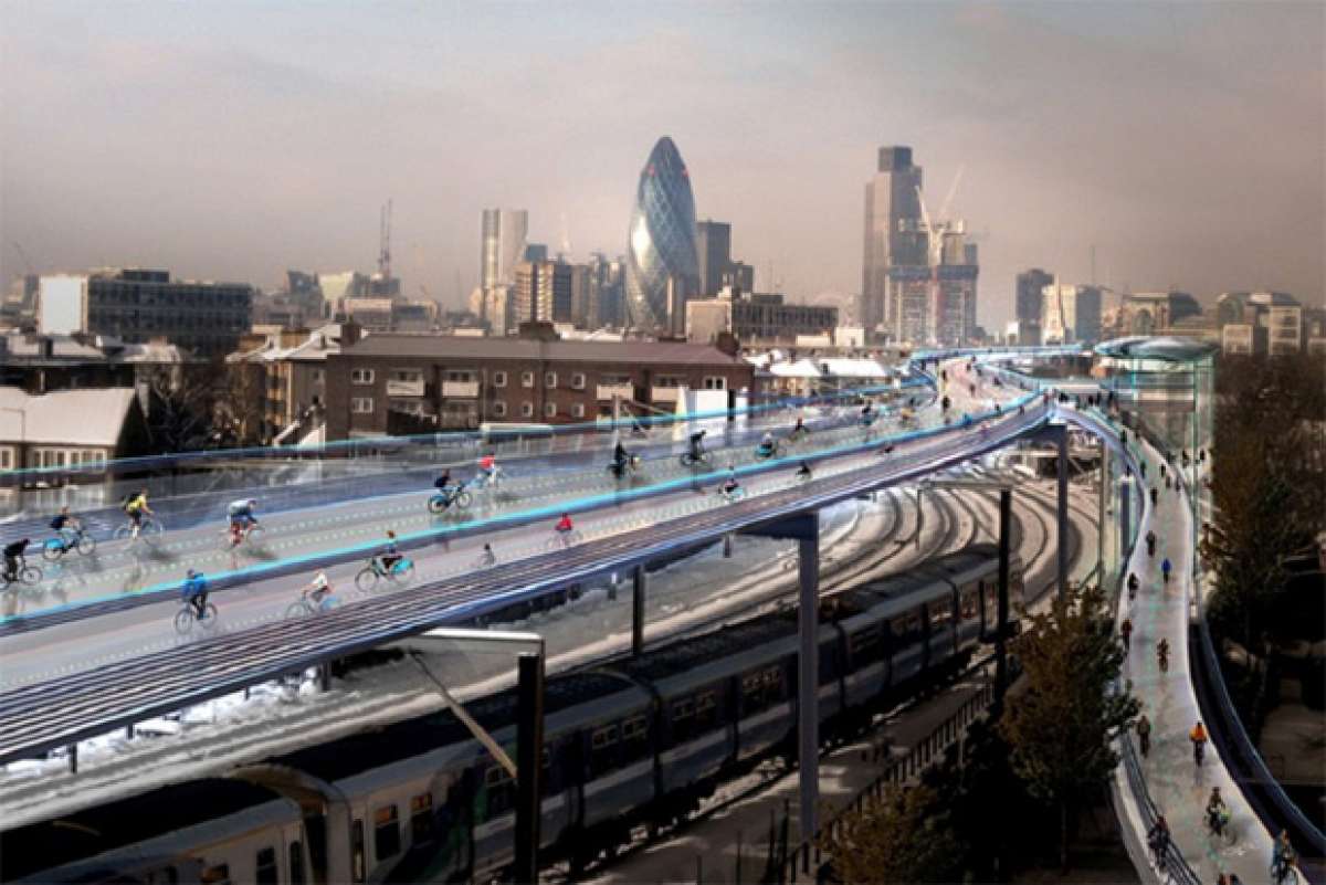 SkyCycle: Un impresionante proyecto para construir ciclovías sobre la ciudad de Londres