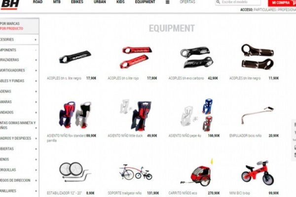 Todos los componentes y accesorios distribuidos por BH Bikes, ya disponibles en su nueva tienda online