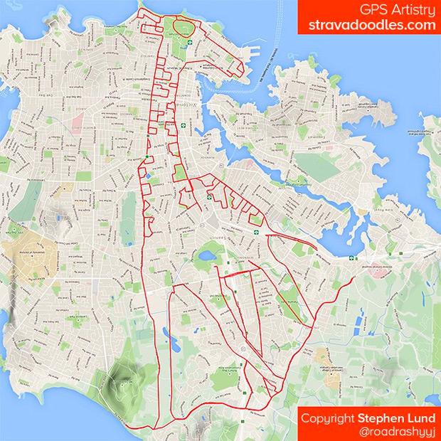 ¿Pedalear para conseguir KOMs en Strava o para crear arte? Stephen Lund apuesta por lo segundo
