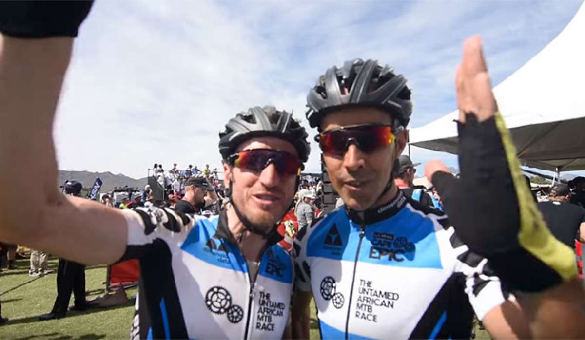 La última etapa de la Absa Cape Epic 2017 con Ibon Zugasti y Tomi Misser (Orbea Factory Team)