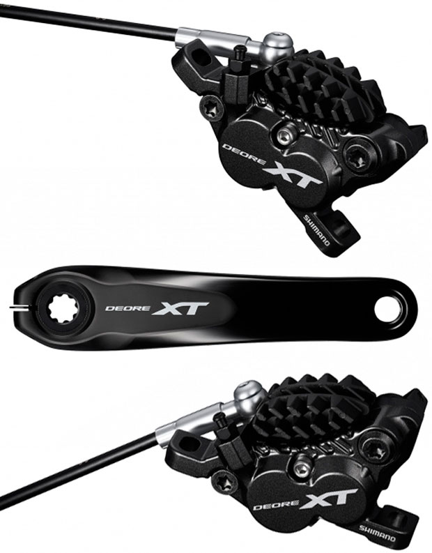 Pinzas de cuatro pistones y bielas reforzadas para la gama Shimano XT de 2018