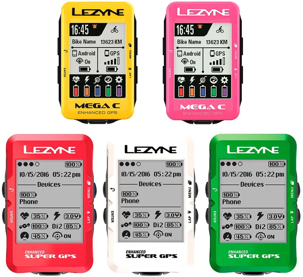 En TodoMountainBike: Los ciclocomputadores Mega XL, Mega C y Super GPS de Lezyne reciben más opciones de color