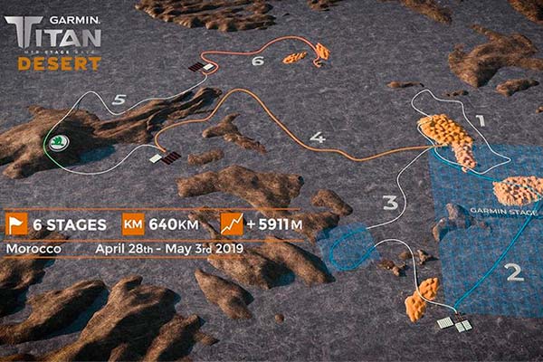 Así es el recorrido de la Garmin Titan Desert 2019, el más difícil de su historia