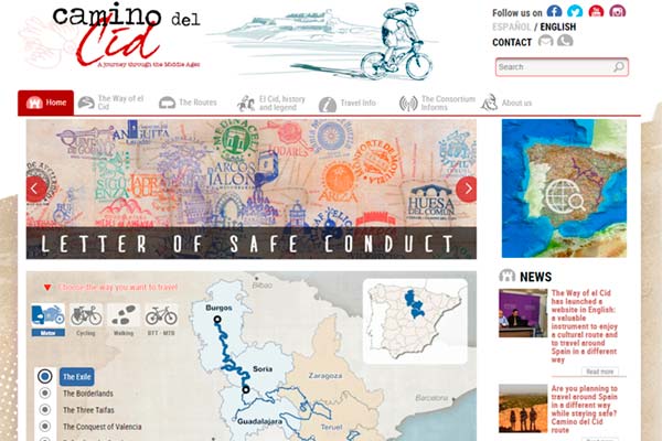 El sitio web del Camino del Cid estrena versión en inglés
