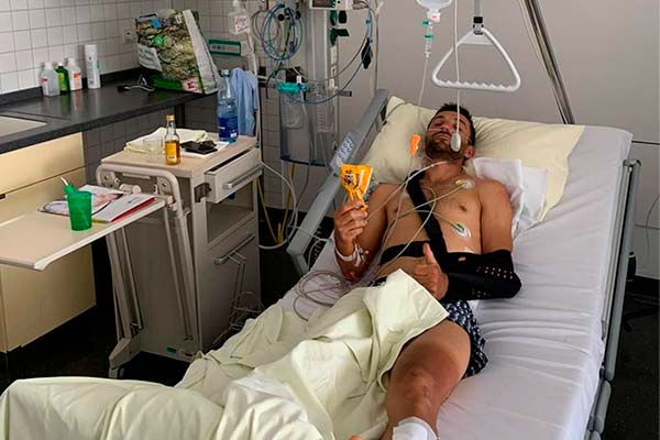 Terrible accidente de Manuel Fumic mientras entrenaba: múltiples fracturas y un pulmón perforado