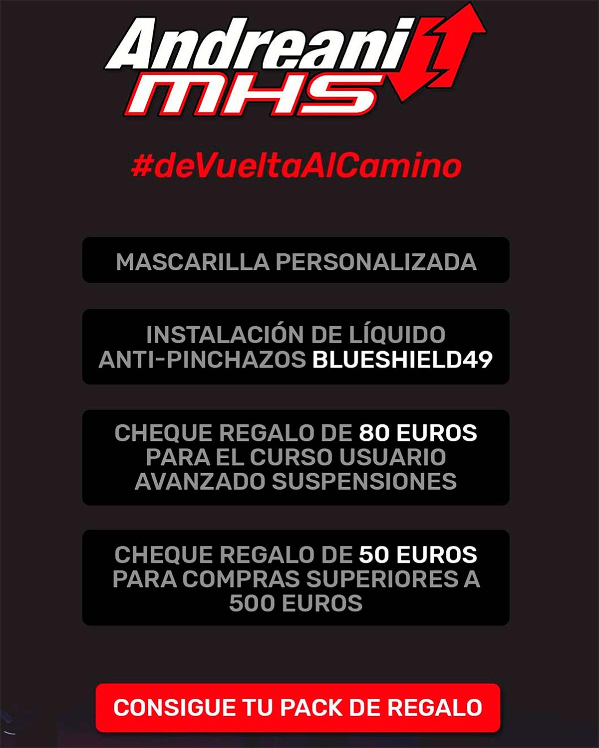 En TodoMountainBike: Andreani MHS pone en marcha la campaña #deVueltaAlCamino con descuentos y regalos para sus clientes