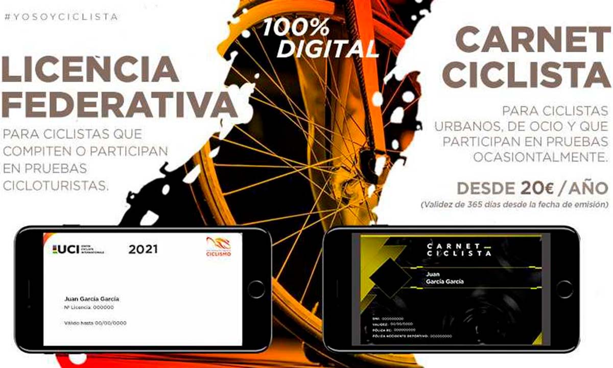 En TodoMountainBike: La Licencia Federativa y el Carnet Ciclista de la RFEC serán 100x100 digitales en 2021
