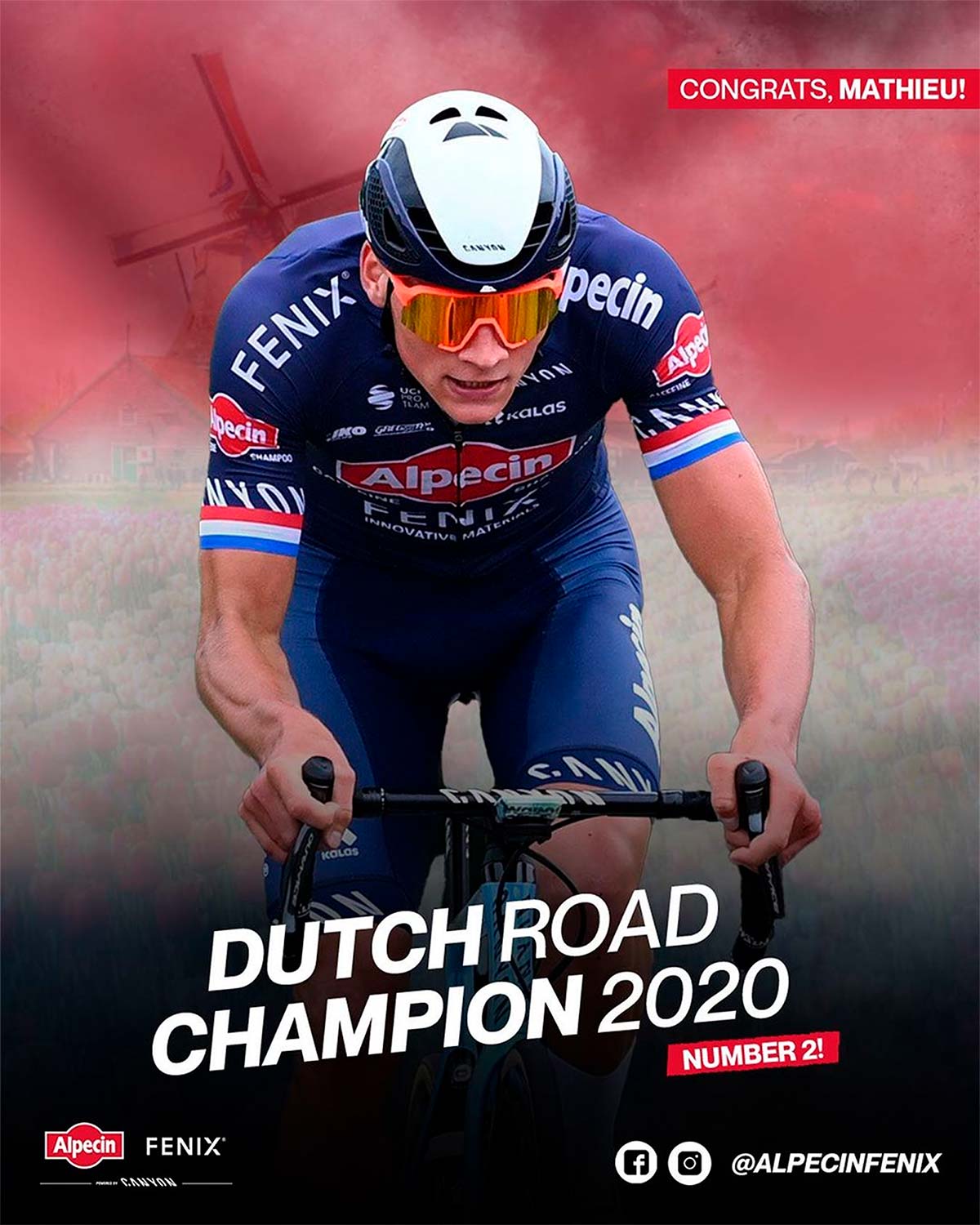 Mathieu van der Poel gana el Campeonato de Países Bajos de ciclismo en ruta