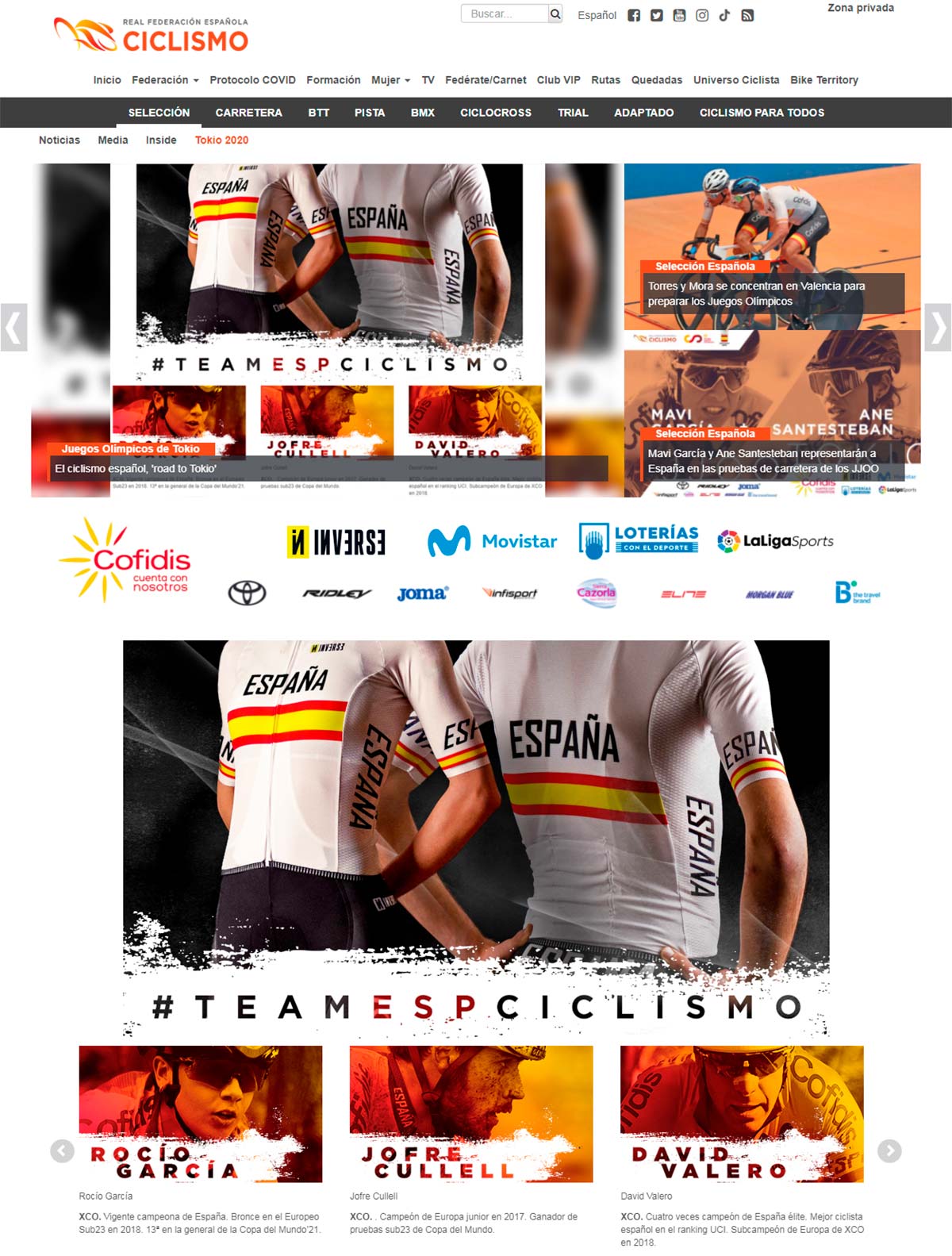 En TodoMountainBike: La RFEC estrena una sección web para seguir a todos los ciclistas españoles en los JJ.OO de Tokio