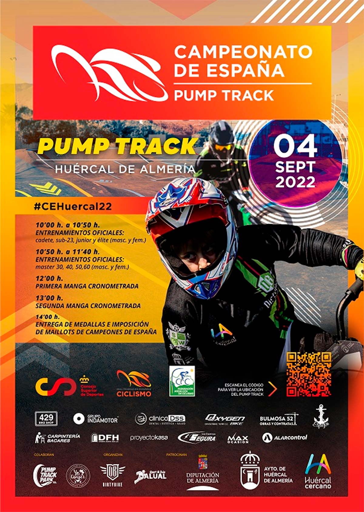 El primer Campeonato de España de Pump Track arranca en Huércal de Almería