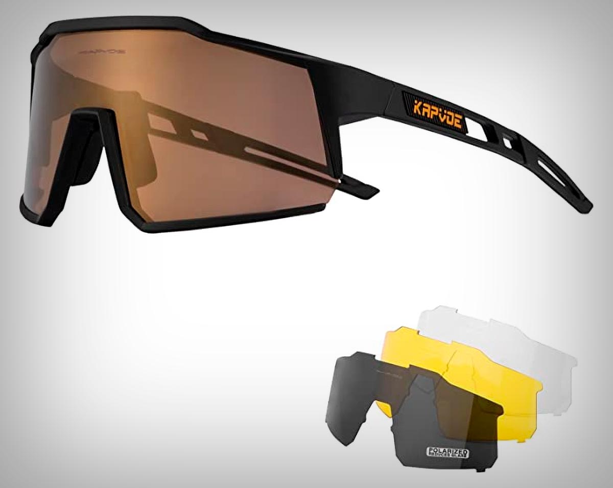 Kapvoe KE9022, las gafas de ciclismo con lente polarizada envolvente que triunfan en Amazon