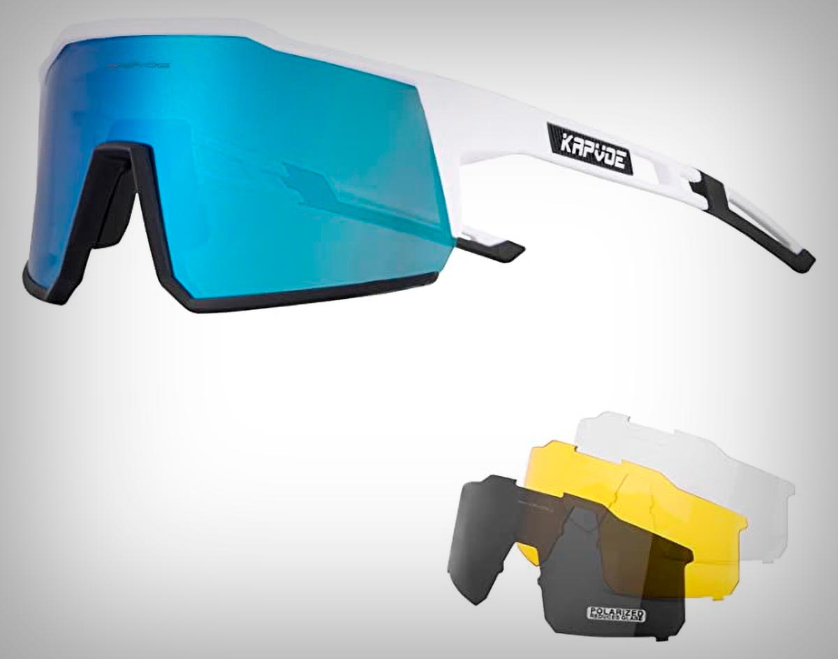Kapvoe KE9022, las gafas de ciclismo con lente polarizada envolvente que triunfan en Amazon