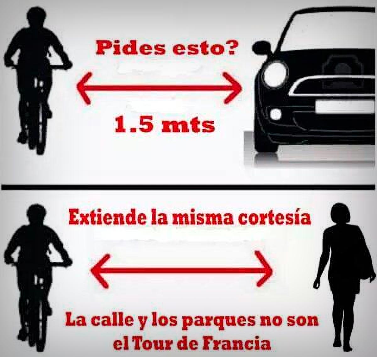 La Guardia Civil recuerda a los ciclistas que la distancia de seguridad también es para los peatones