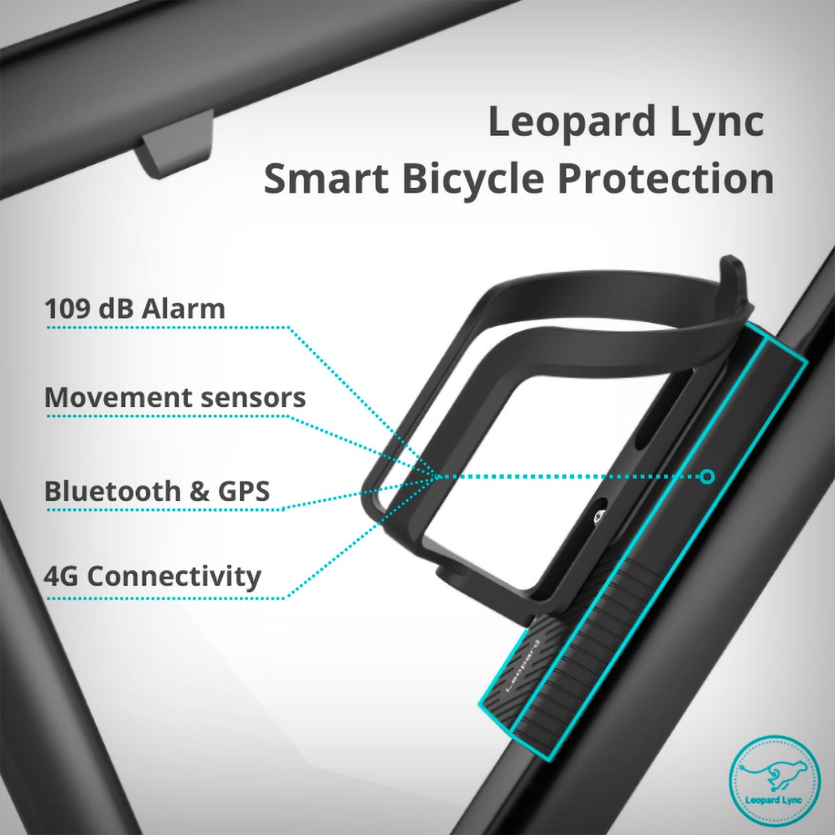 Leopard Lync, un discreto antirrobo para bicicletas con GPS, eSIM y alarma de 109 decibelios