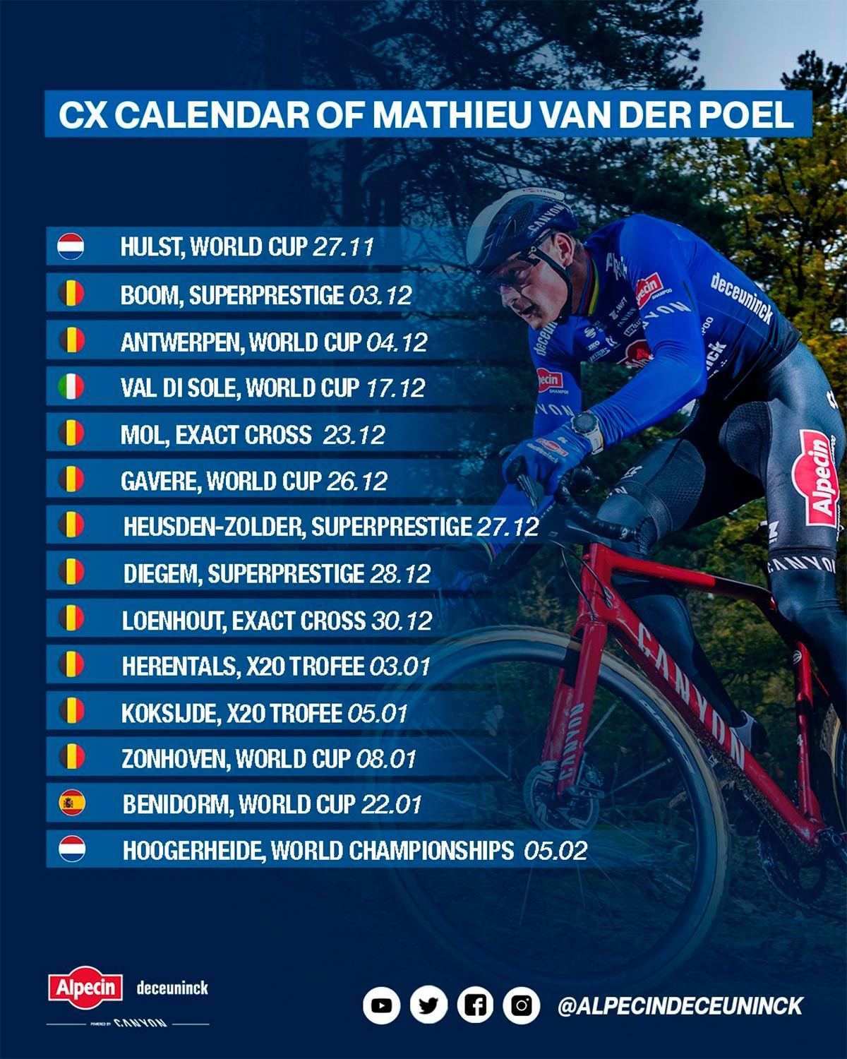 Mathieu Van Der Poel está de vuelta con un calendario de Ciclocross que arranca este mismo mes