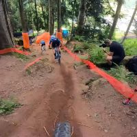 El circuito de XCO de la Copa del Mundo de Leogang desde las bicicletas del Pivot Cycles-OTE Team