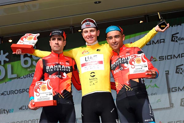 Tadej Pogacar gana la Vuelta a Andalucía 2023, con Mikel Landa y Santiago Buitrago en la segunda y tercera plaza