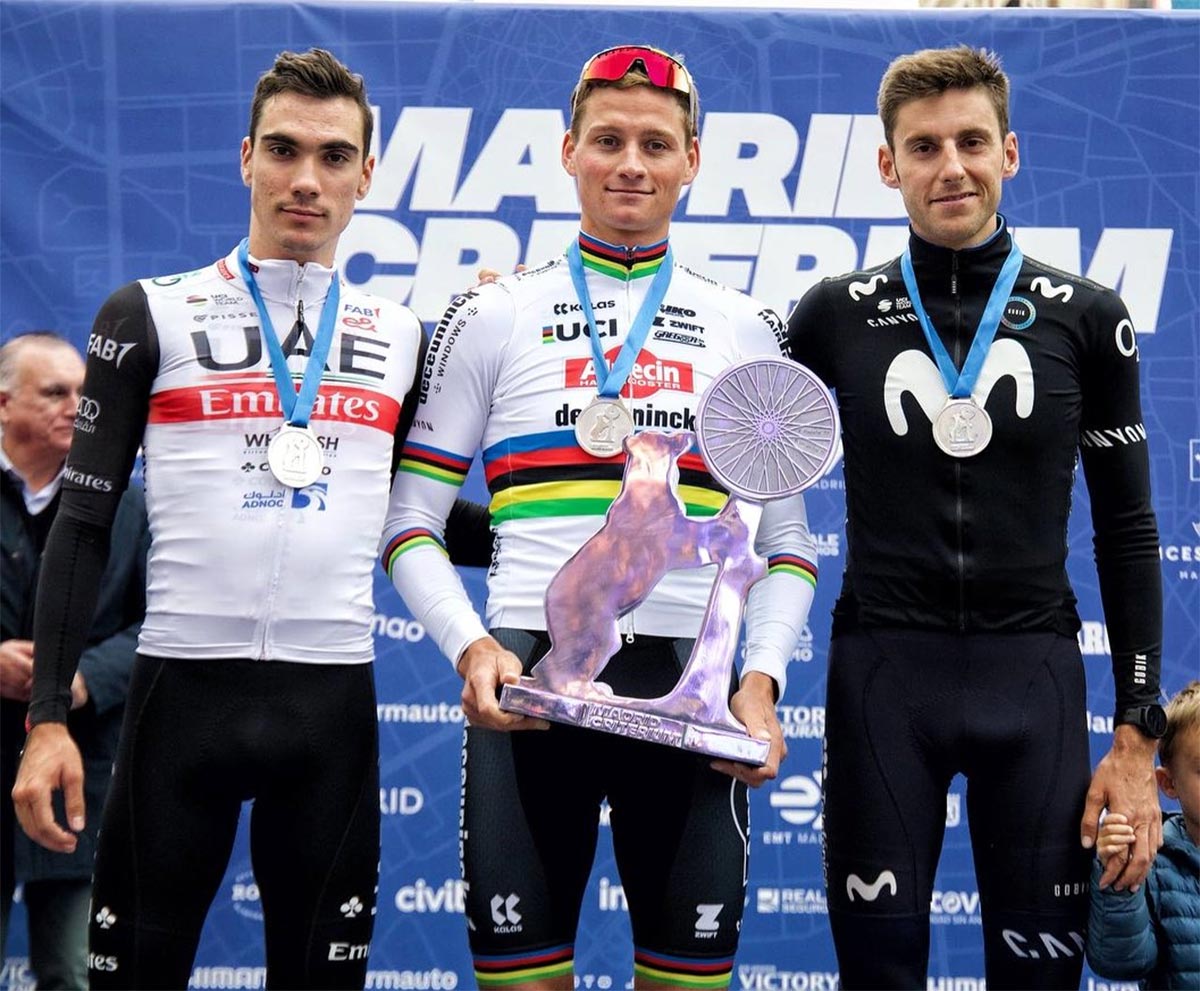 Mathieu van der Poel conquista la segunda edición del Madrid Critérium por delante de Ayuso y Verona