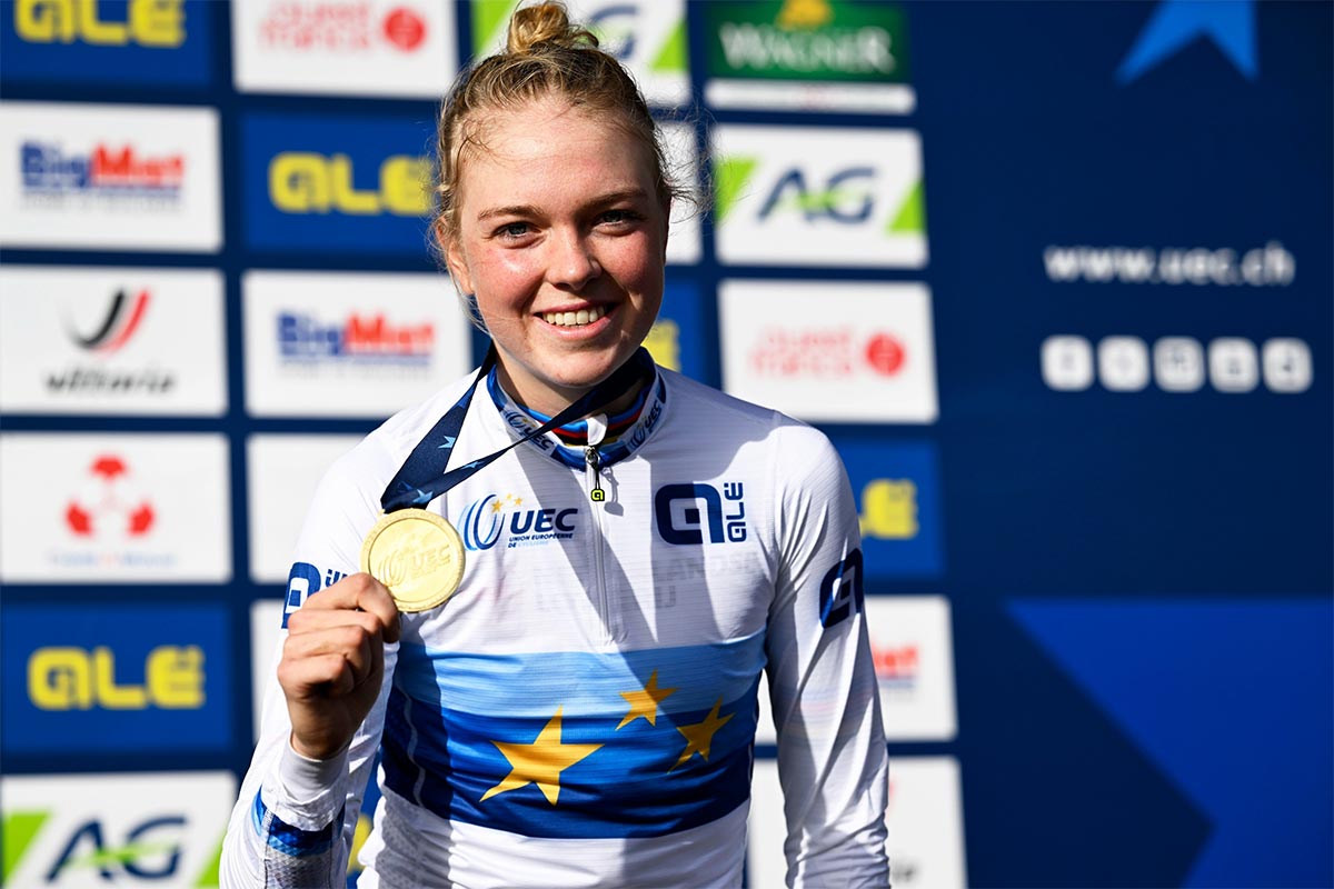 Fem van Empel, tras su victoria en el Europeo de Ciclocross 2023: "Voy a tomarme dos semanas de descanso"