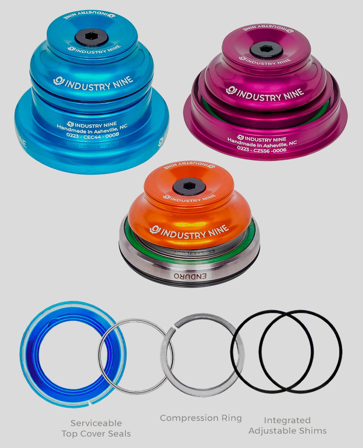 Industry Nine presenta las cazoletas de dirección iRiX, con 11 opciones de color y garantía de por vida