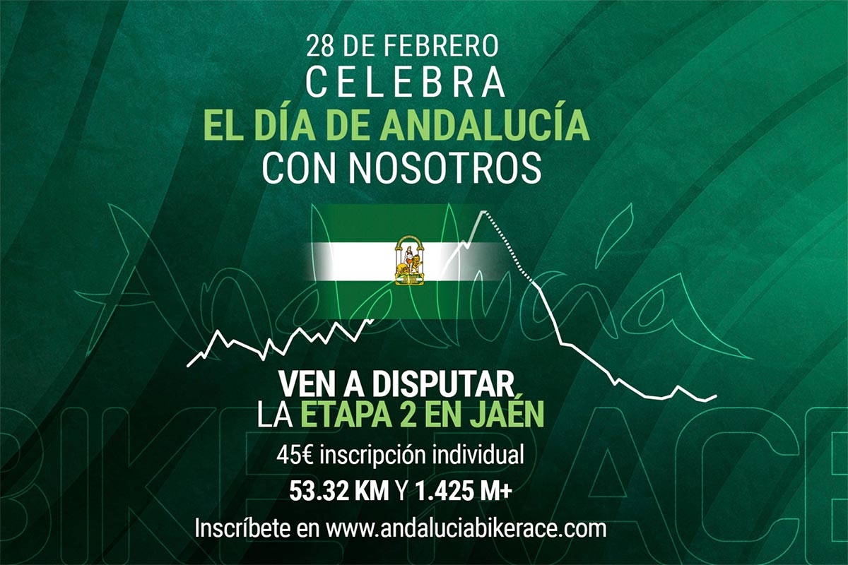 La Andalucía Bike Race abre inscripciones para participar solo en la segunda etapa con motivo de la festividad en Andalucía