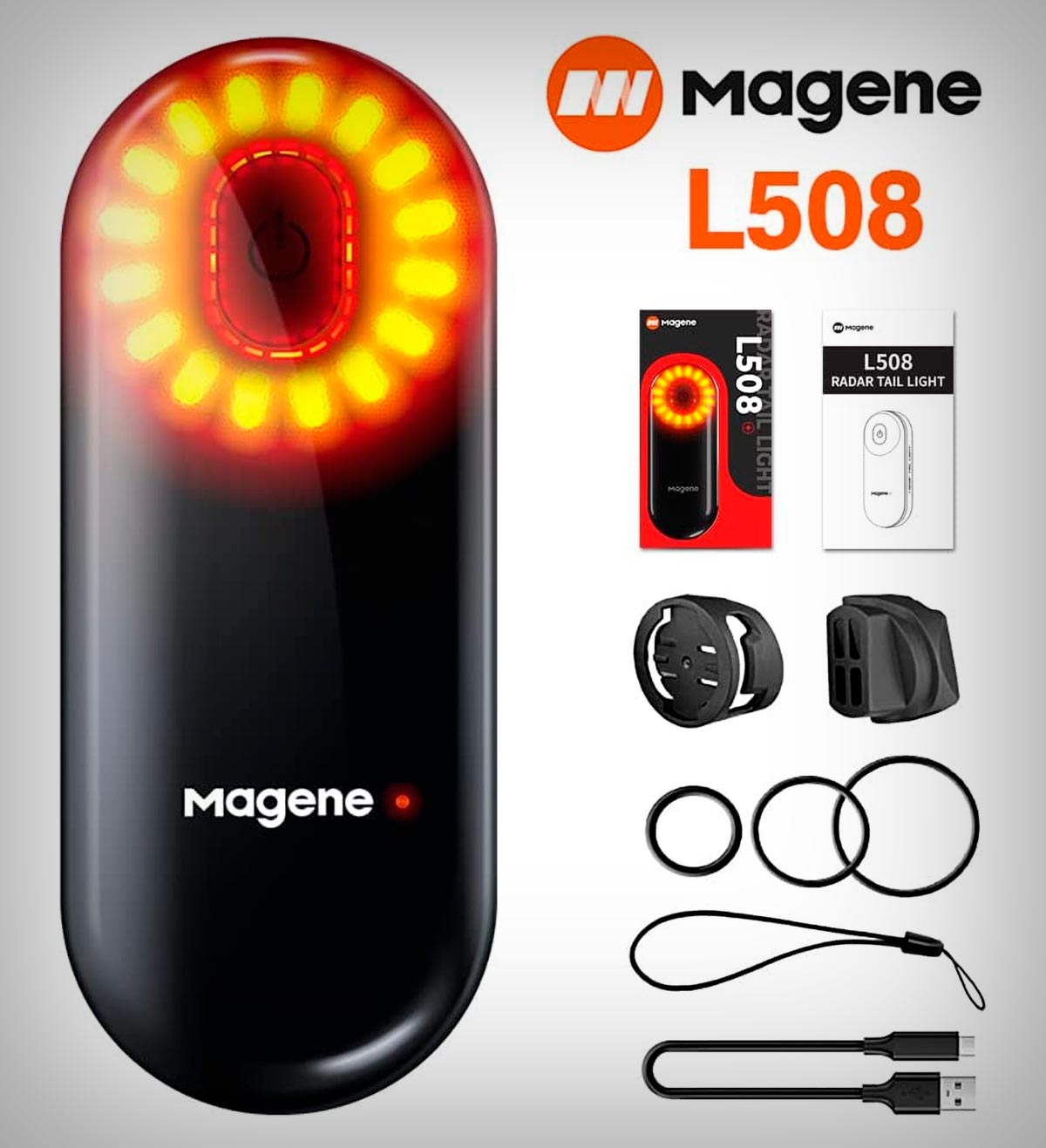 Magene L508, la opción más económica para montar una luz trasera con radar en la bici