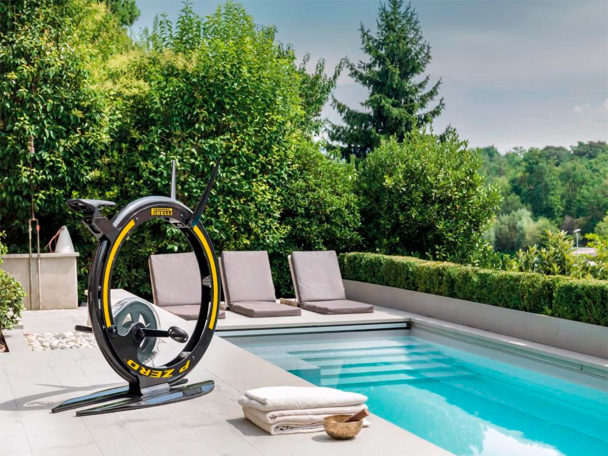 Pirelli Ciclotte Bike, una bicicleta estática con un innovador diseño de una sola rueda