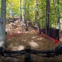 El circuito de XCO de la Copa del Mundo de Mont-Sainte-Anne desde la bicicleta de Puck Pieterse
