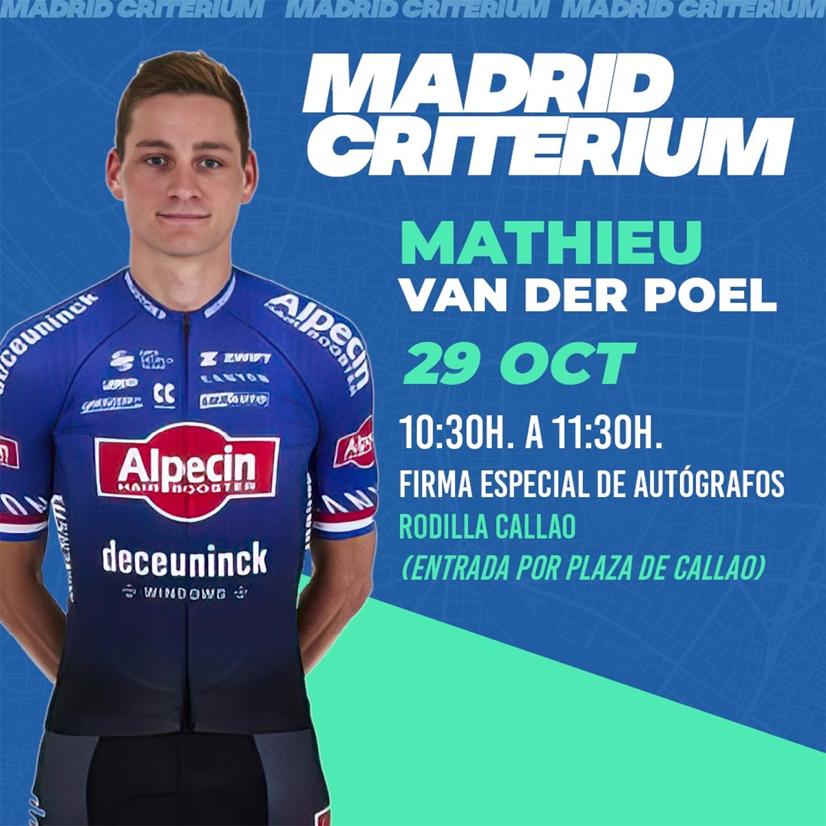 Mathieu Van der Poel, principal estrella de un Madrid Critérium que se podrá ver en directo a través de Eurosport