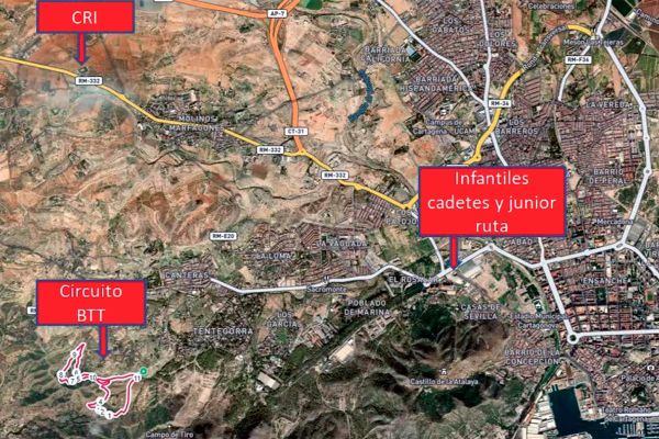 Así son los recorridos de los Campeonatos de España Escolares y Junior 2023