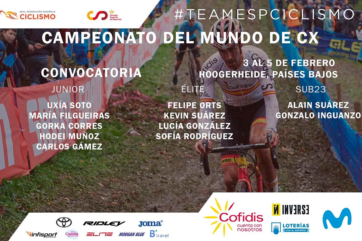 La Selección Española convocada para el Mundial de Ciclocross de Hoogerheide 2023