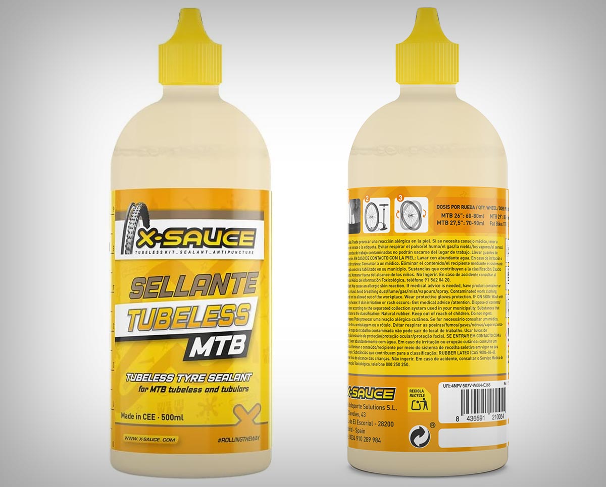 ✓Liquido sellante para sistema tubeless MTB X-SAUCE 500ml Liquido sell