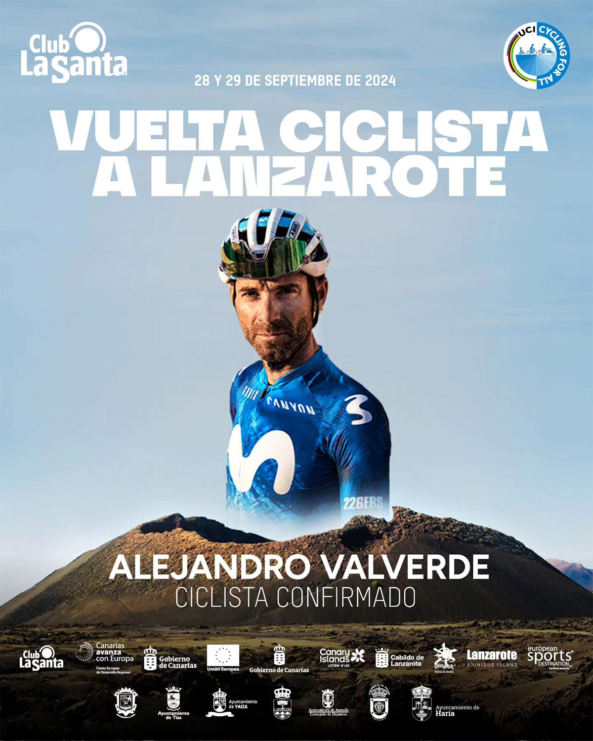 Alejandro Valverde, otro participante de lujo para la primera edición de la Vuelta Ciclista a Lanzarote