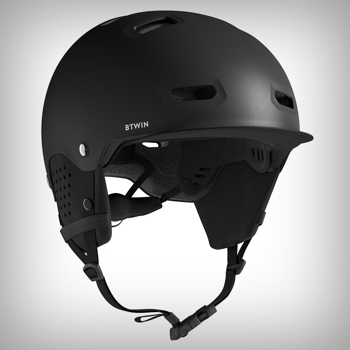 Btwin Bol 500, un casco cómodo en todas las estaciones con orejeras desmontables, visera fija y un precio inmejorable