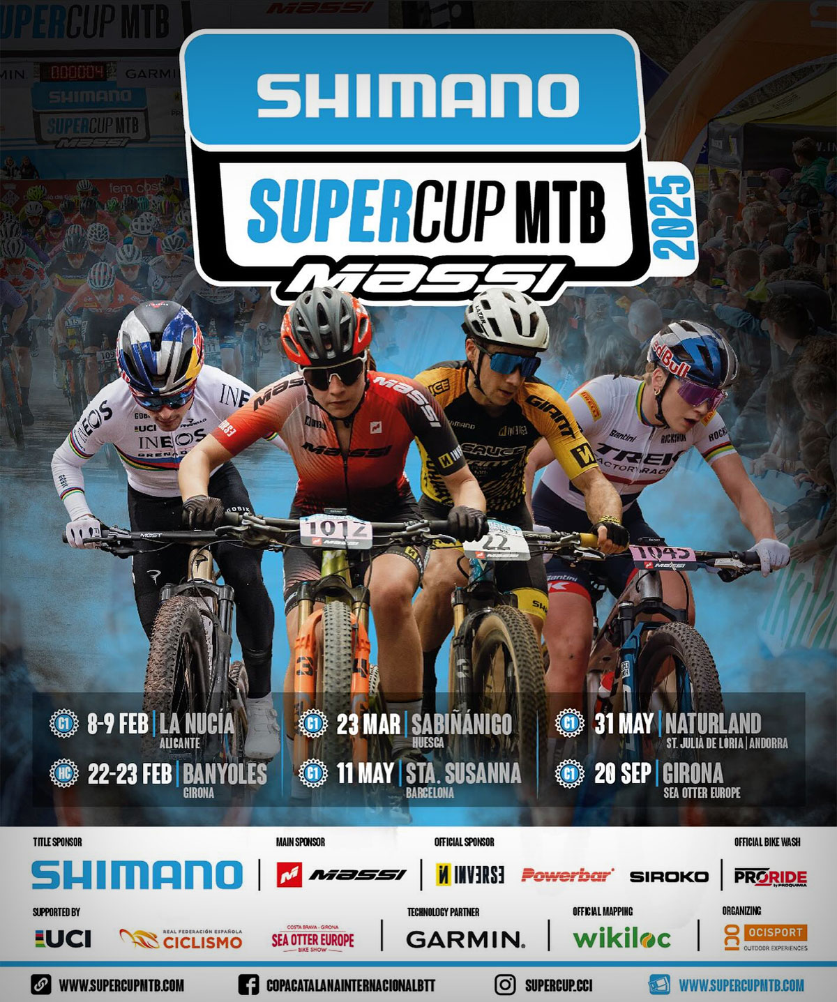 Calendario de la Shimano Super Cup Massi 2025: seis carreras de XCO de máximo nivel