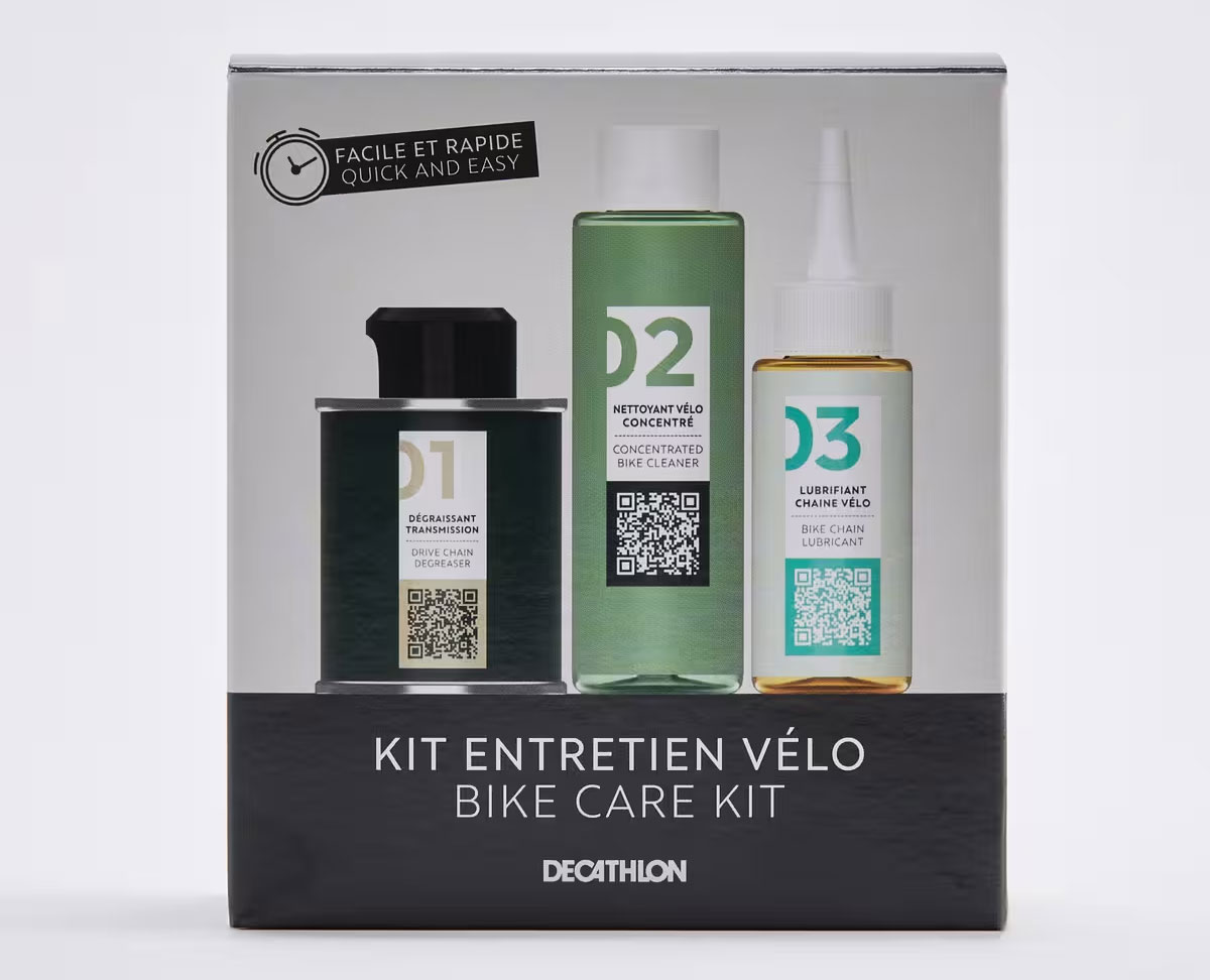 Decathlon Introduces an Affordable Kit for Degreasing, Cleaning, and Lubricating Bicycles