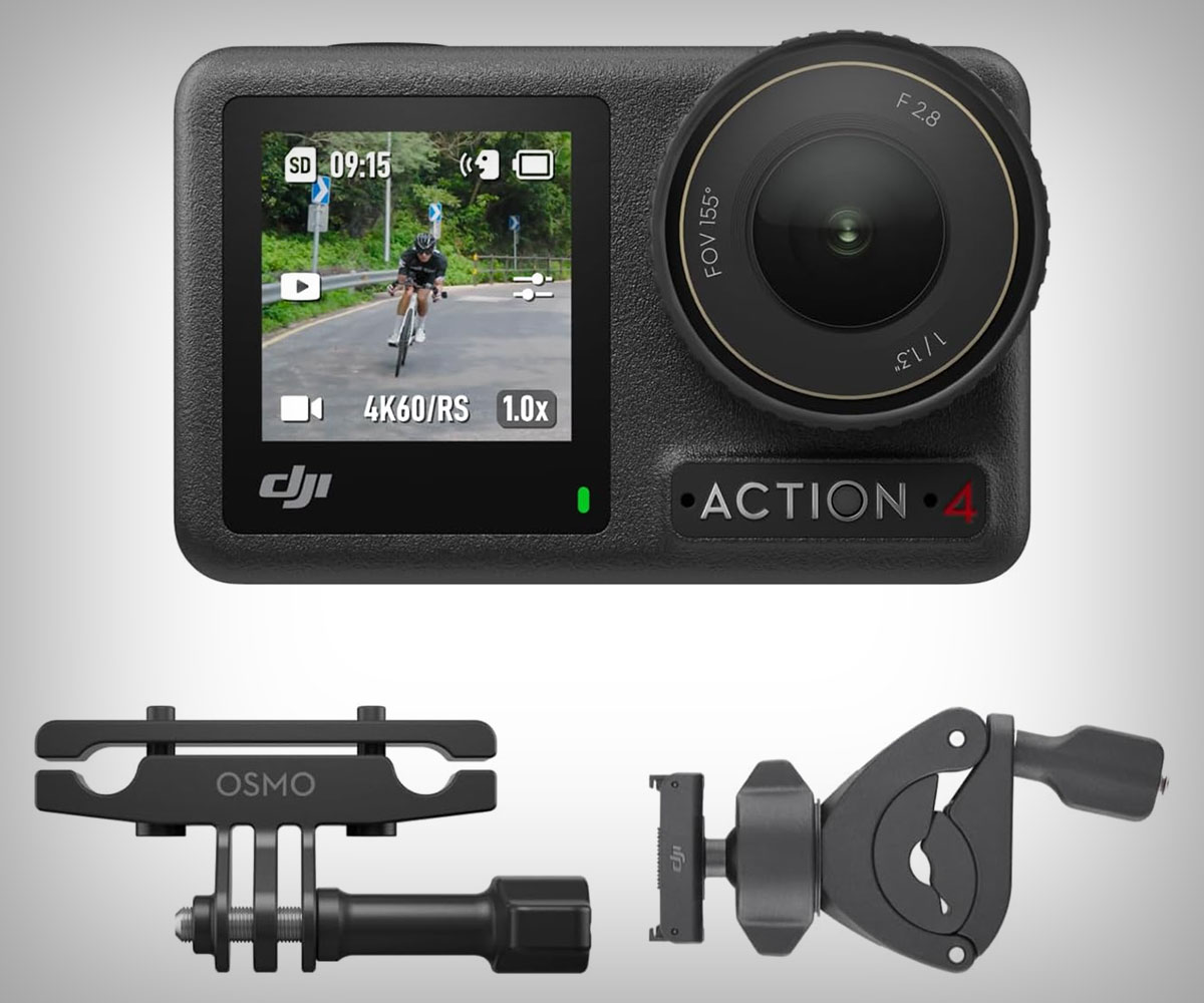 Precio mínimo para la DJI Osmo Action 4 Pack Ciclismo, una cámara de acción repleta de accesorios que planta cara a GoPro