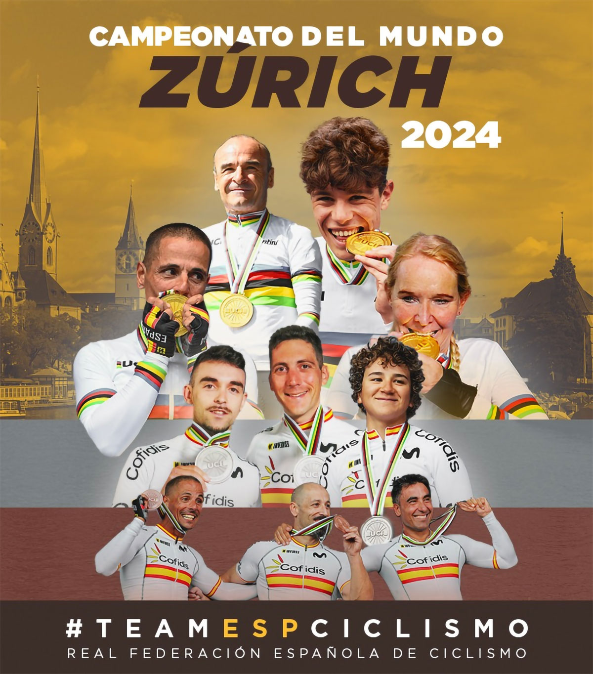 Así vivió la Selección Española el Campeonato del Mundo de Carretera de Zúrich 2024