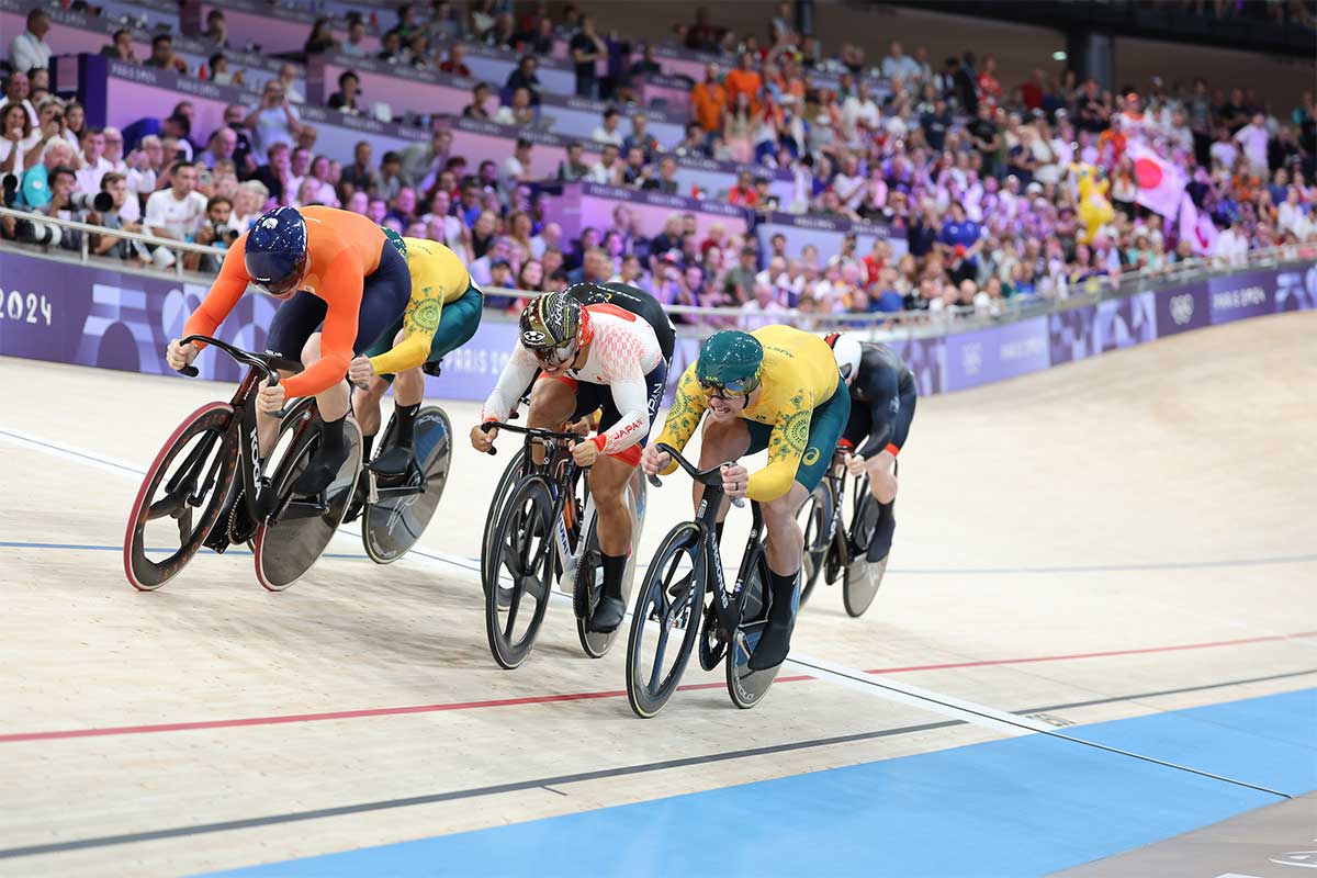 JJ.OO París 2024: los mejores momentos del Keirin masculino de ciclismo en pista