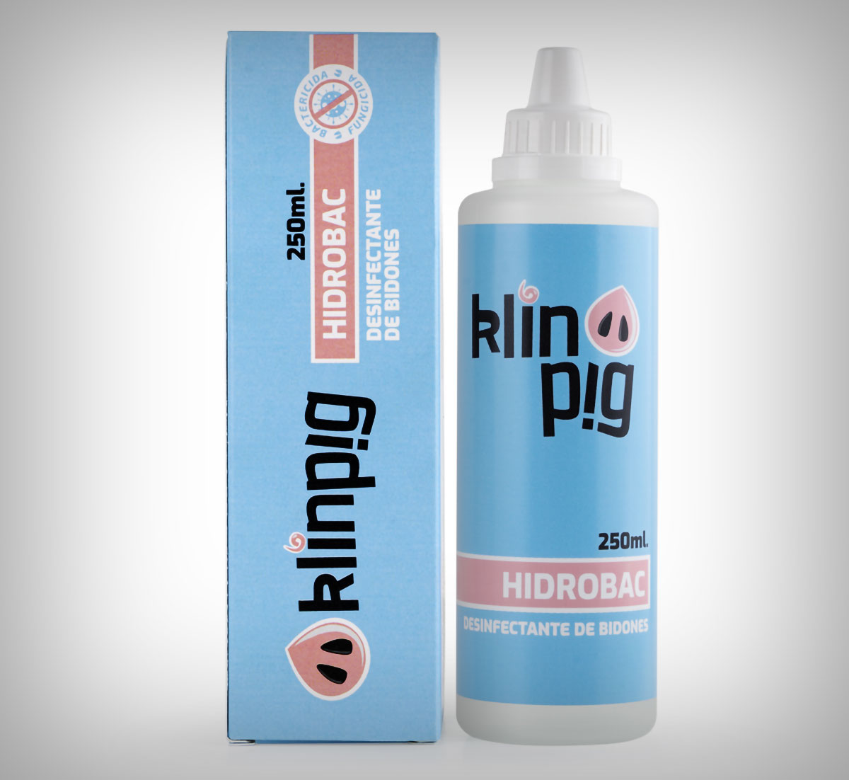 Klinpig presenta una nueva línea azul de productos con un desinfectante de bidones, spray antiolor y espuma limpiadora