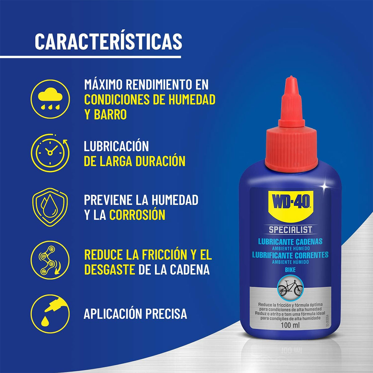 WD-40 Bike, el pack indispensable para el mantenimiento de la cadena de la bicicleta en condiciones húmedas