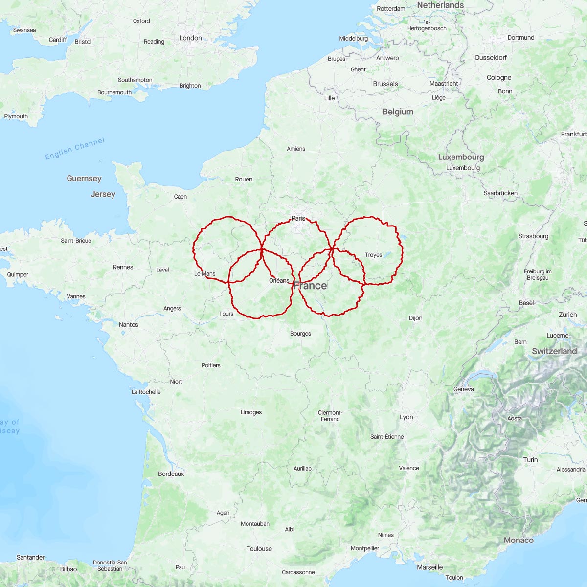 Dos ciclistas franceses baten un nuevo récord en Strava Art dibujando los anillos olímpicos tras recorrer más de 2.196 km