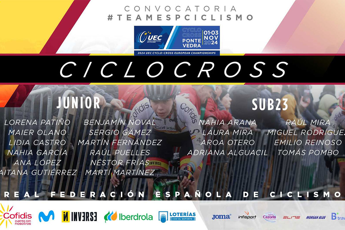 La Selección Española convocada para el Campeonato de Europa de Ciclocross 2024 en Pontevedra