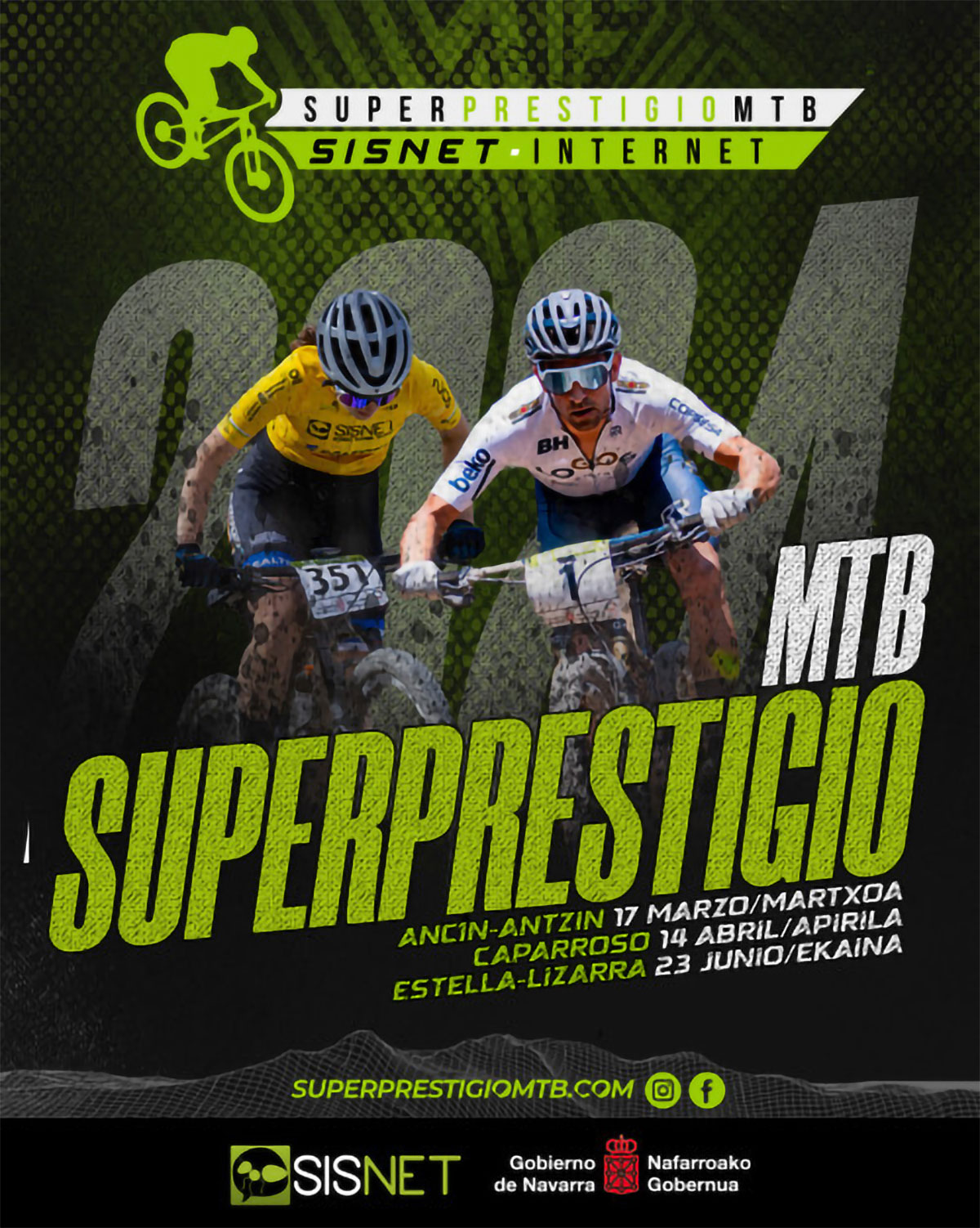 La edición 2024 del Superprestigio MTB SISNET llega a su gran final en Estella-Lizarra con las clasificaciones aún abiertas