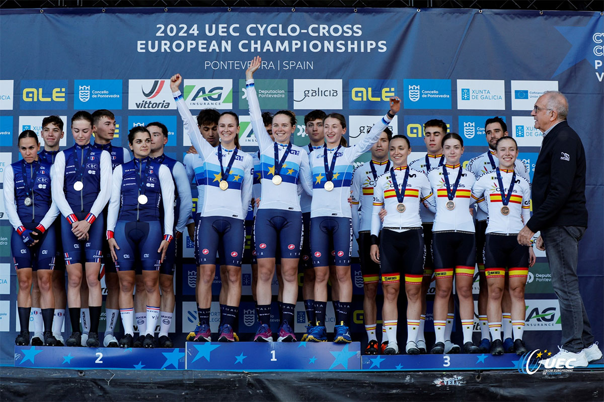 Histórico bronce para España en el Team Relay del Europeo de Ciclocross en Pontevedra