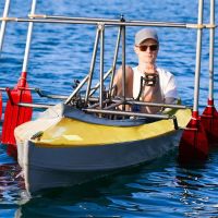 Un kayak impulsado por cuatro remos a pedales, el último invento de The Q