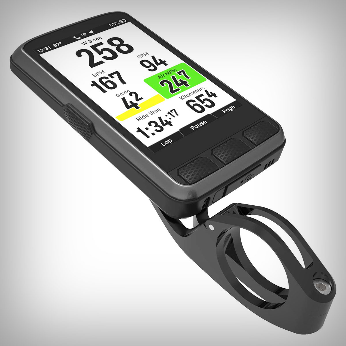 Wahoo presenta el Elemnt Ace: un potente ciclocomputador de gran pantalla táctil y sensor de viento integrado