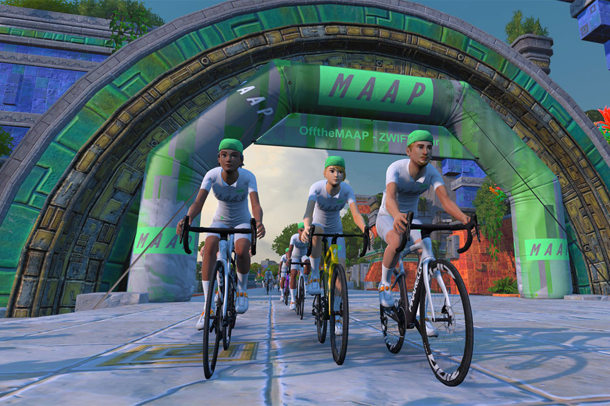 Zwift trae de vuelta Off the MAAP con nueva ruta 'Power to the Portal' en diciembre