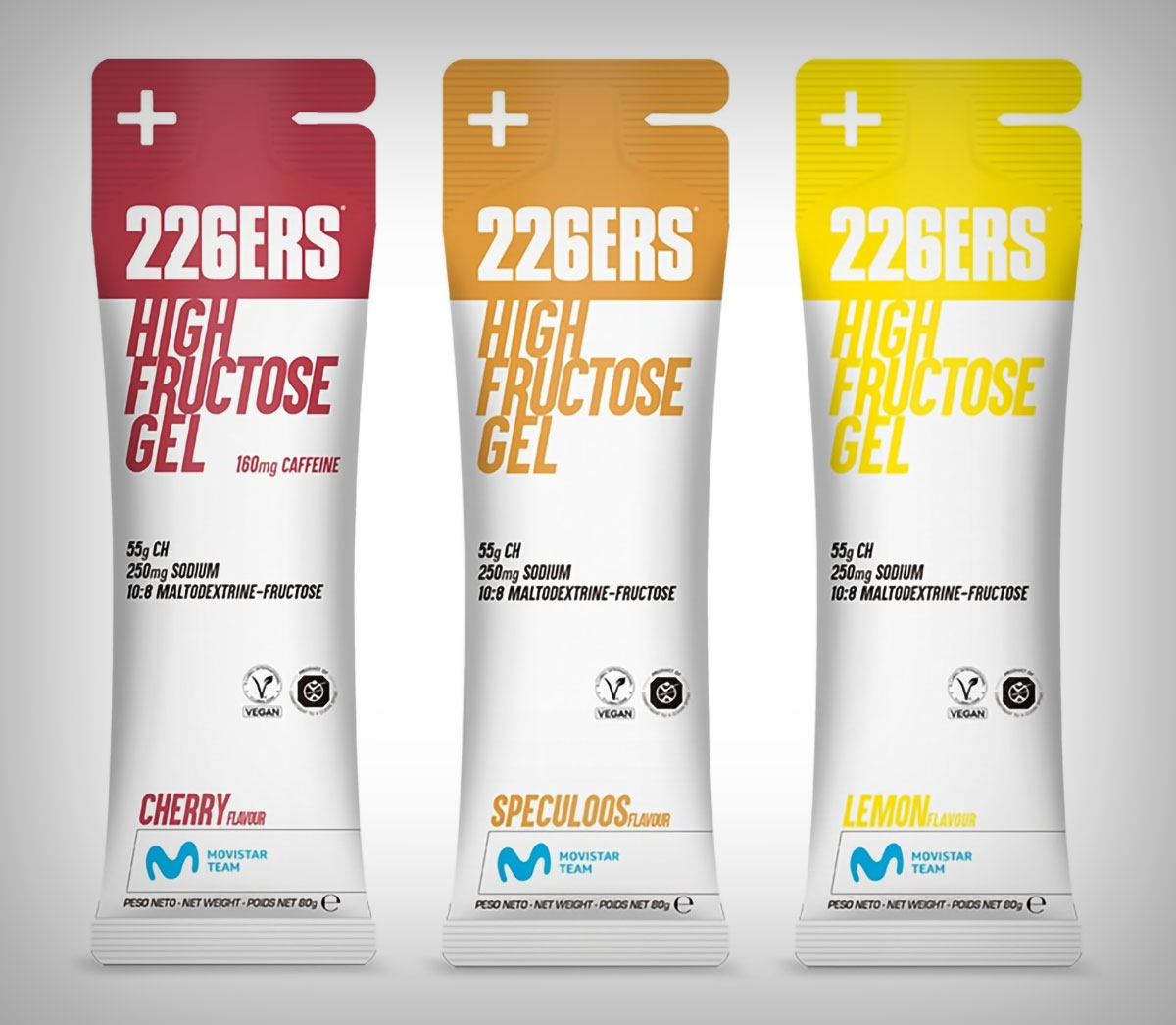 Nuevos sabores del 226ERS High Fructose Gel. Imagen: 226ERS